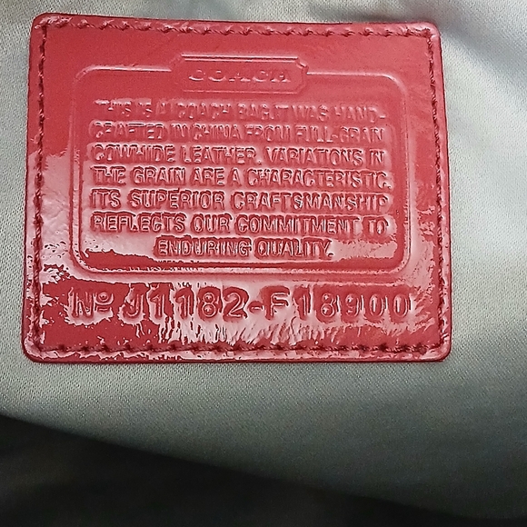 Coach Laura XL Patent Leather Tote Bag - Coral - Picture 15 of 15